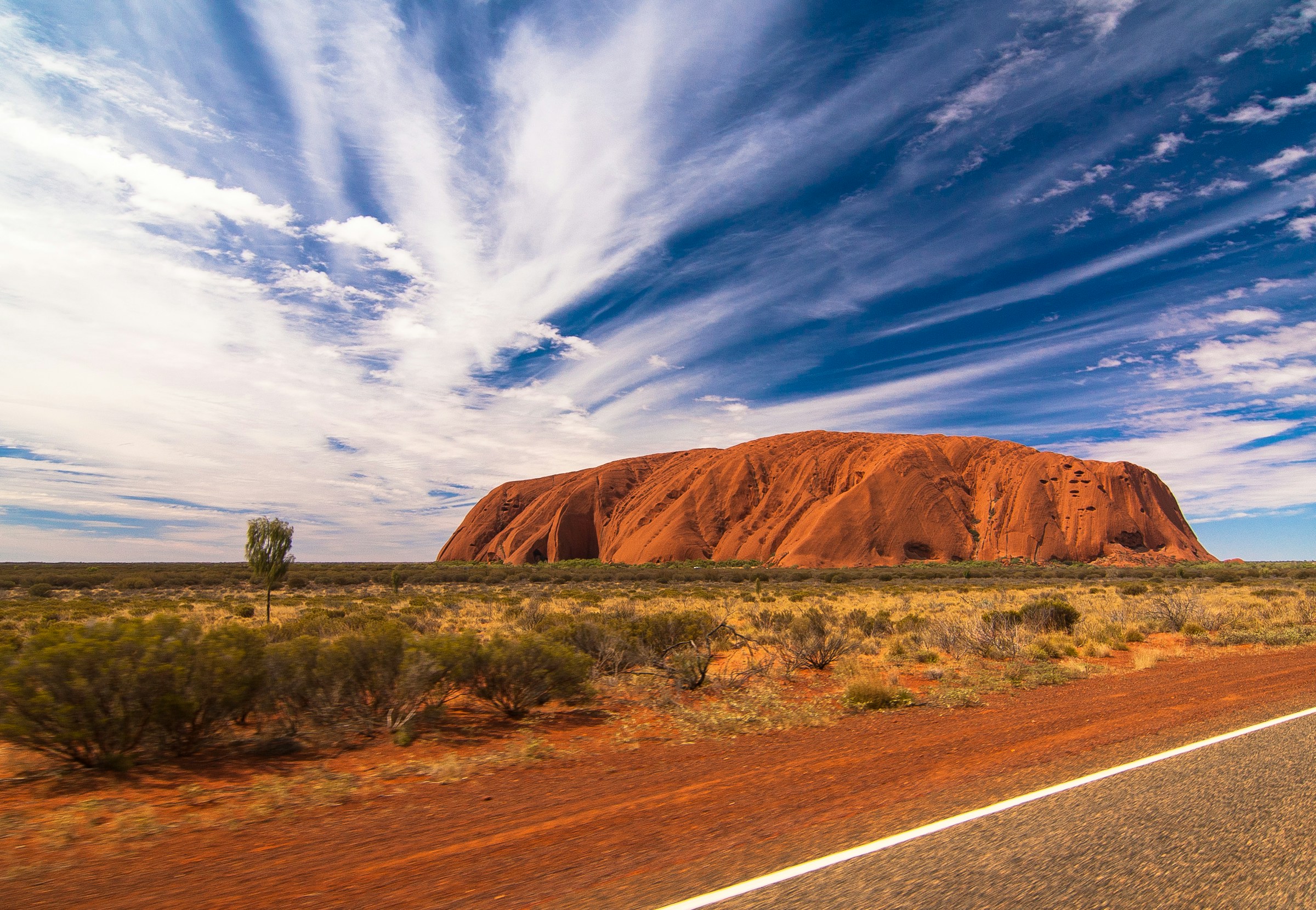 Red Centre Way Ayers Rock along Red Centre Way