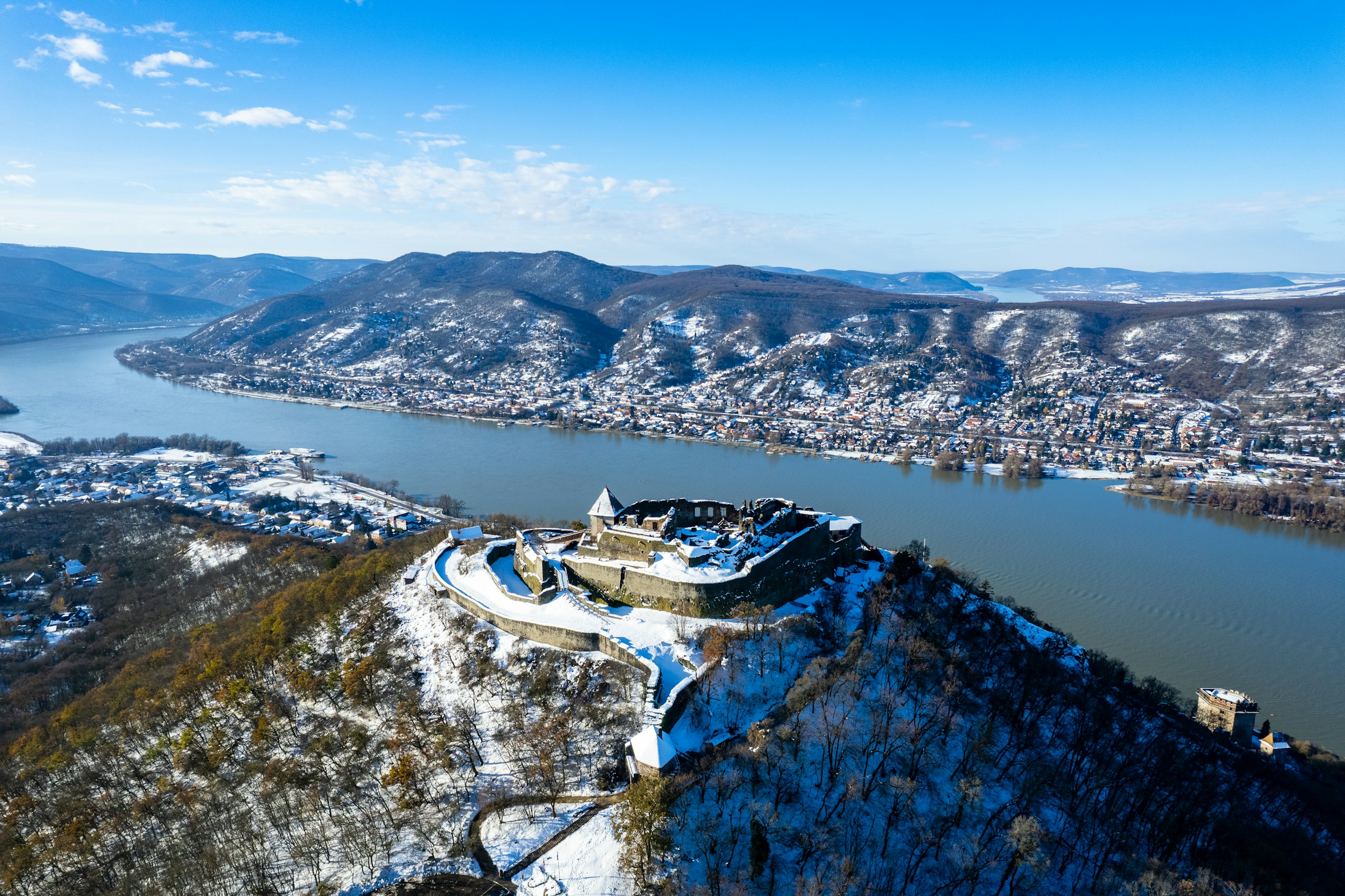 Visegrád aerial view of Visegrád