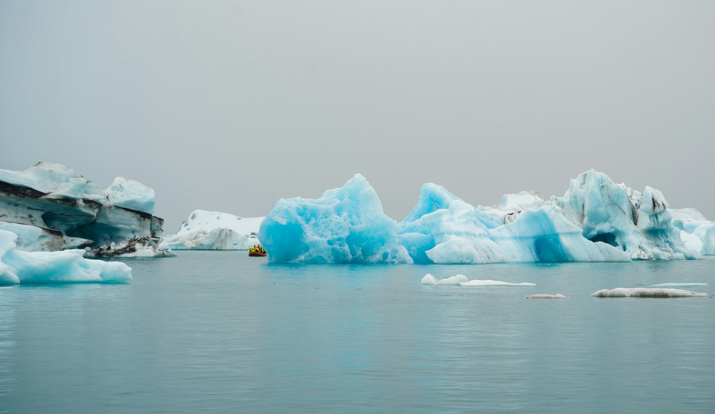 Jokulsarlon Glacier Lagoon icebergs in Jokulsarlon Glacier Lagoon