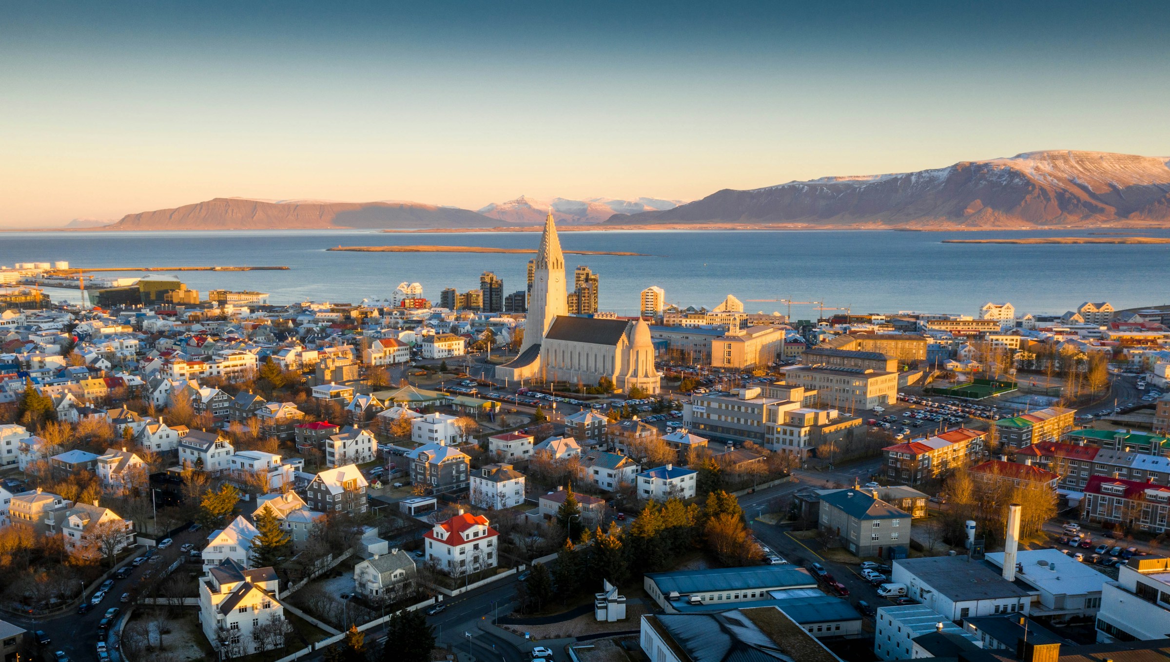 Reykjavik aerial view of Reykjavik