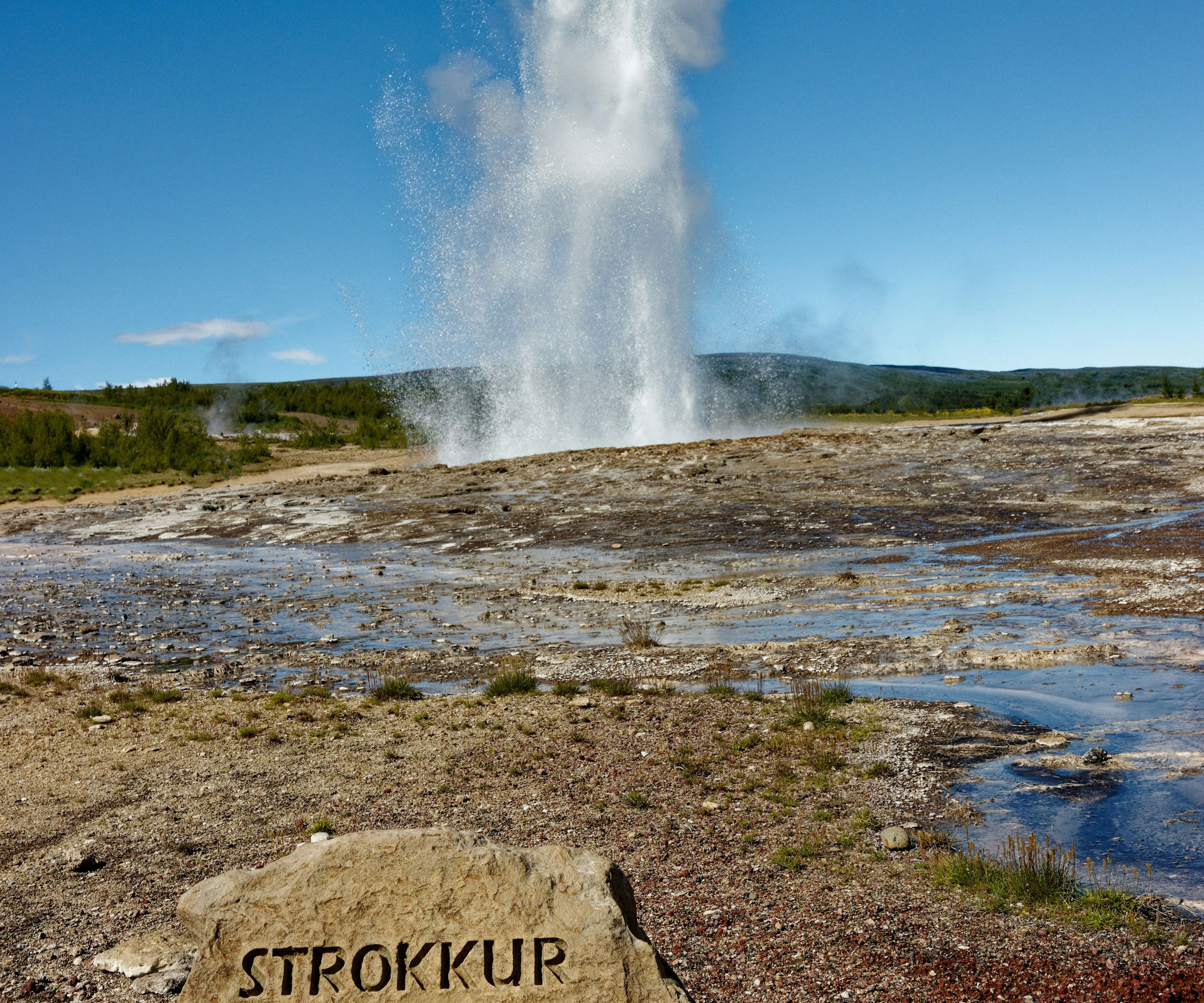 The Golden Circle Strokkur erupting in The Golden Circle