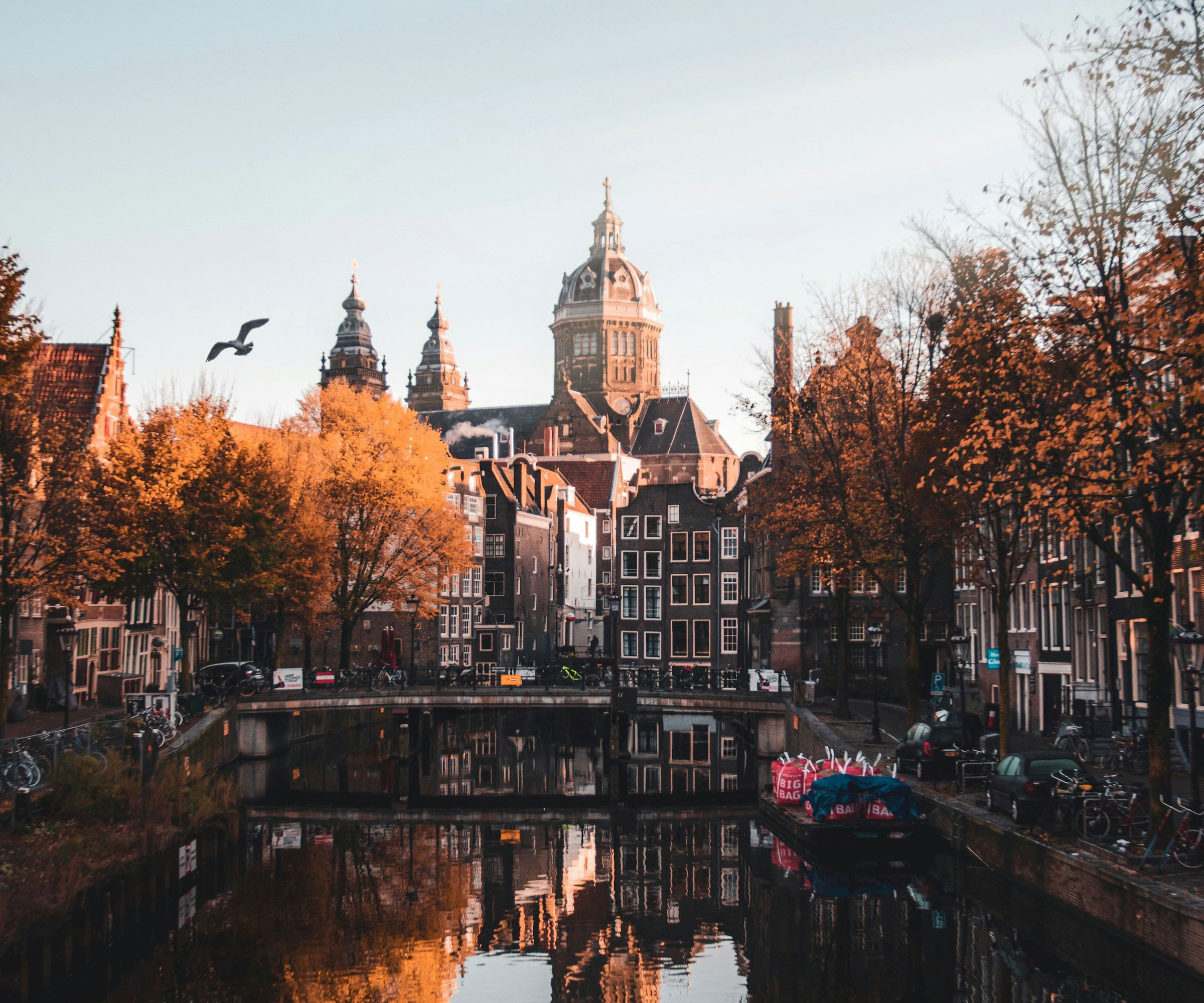 Amsterdam canal view of Amsterdam