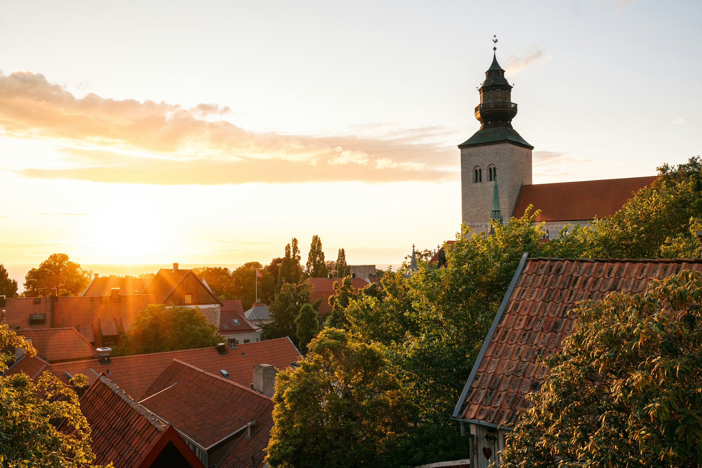 Visby & Gotland old town at sunset in Visby & Gotland