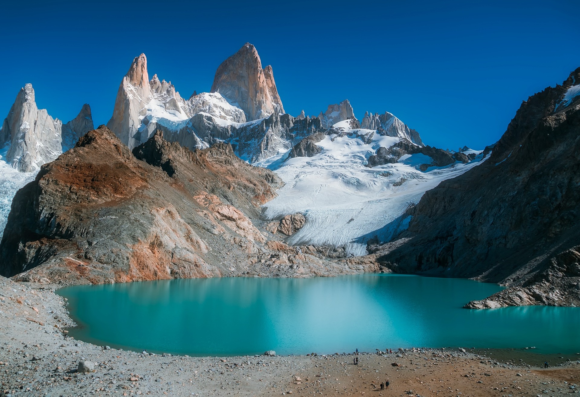 El Chaltén and Fitz Roy Mount Fitz Roy and glacial lake scenery in El Chaltén and Fitz Roy