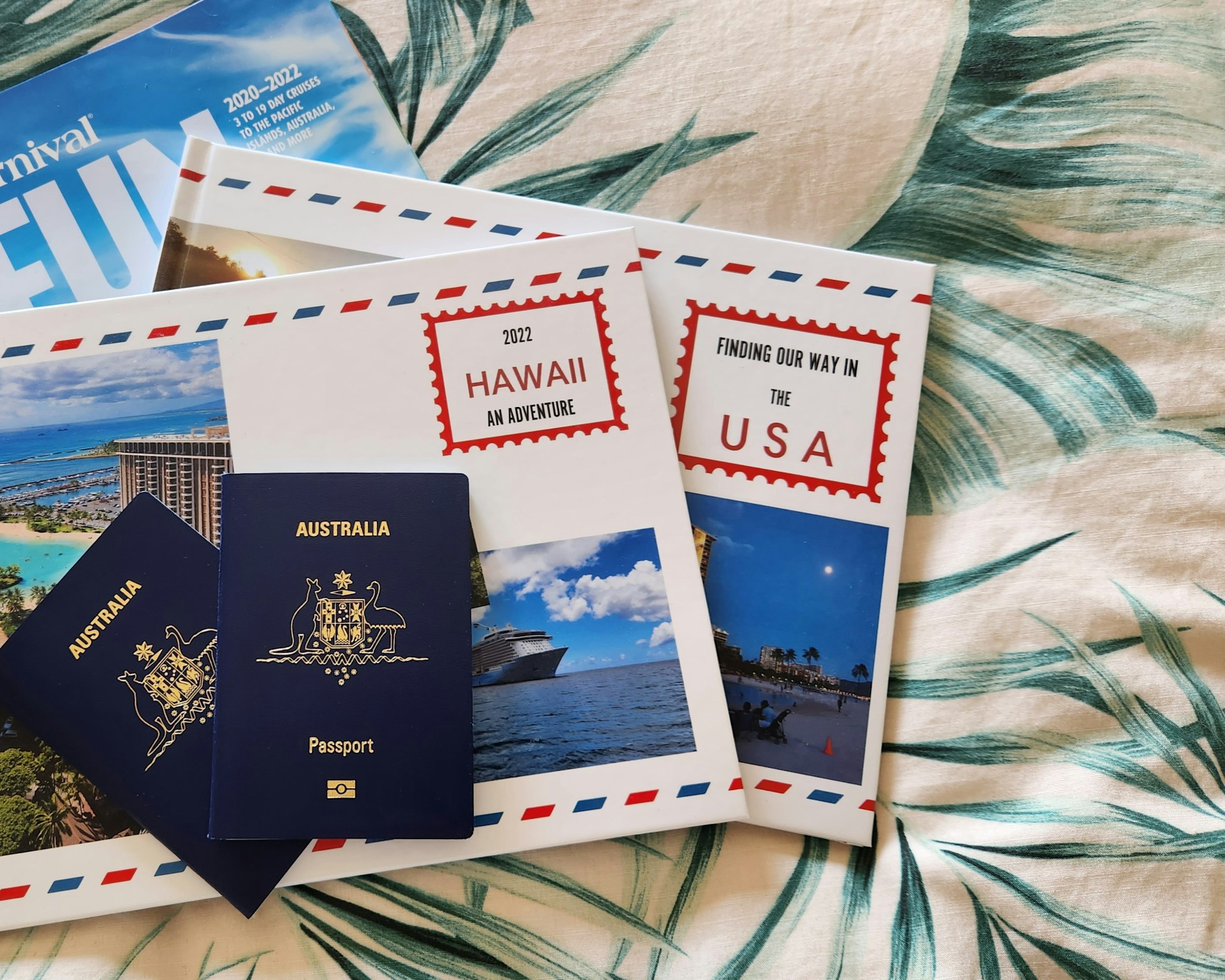 Australian passport with travel itenerary plan Australian passport with travel itenerary plan