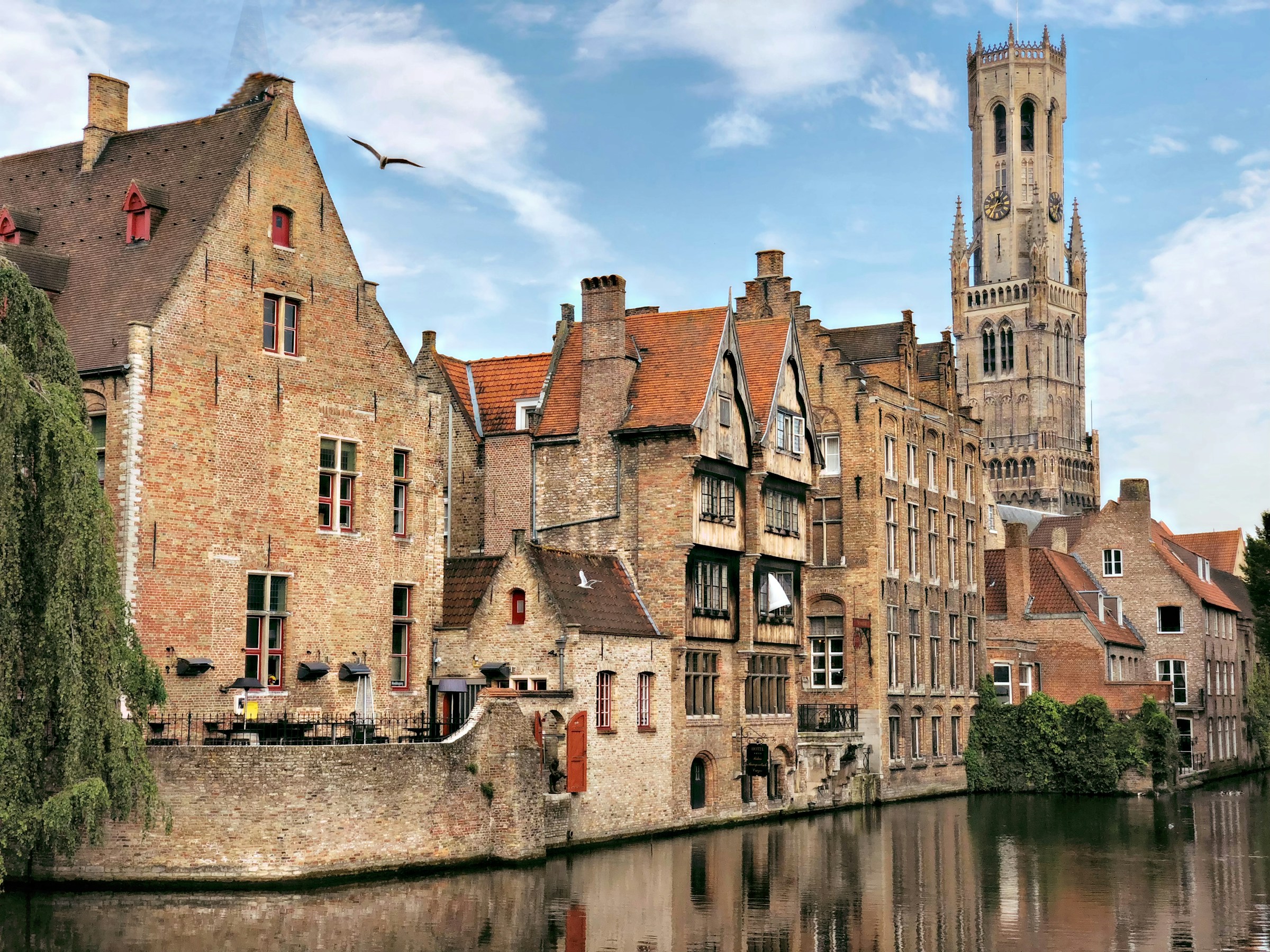 Bruges medieval buildings in Bruges