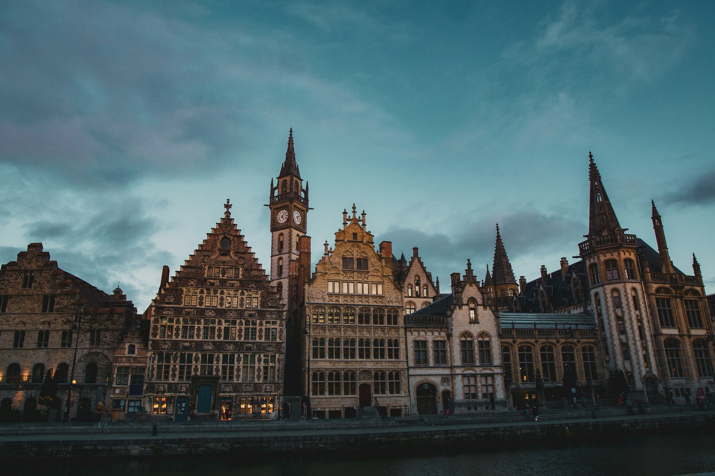 Ghent Graslei waterfront in Ghent