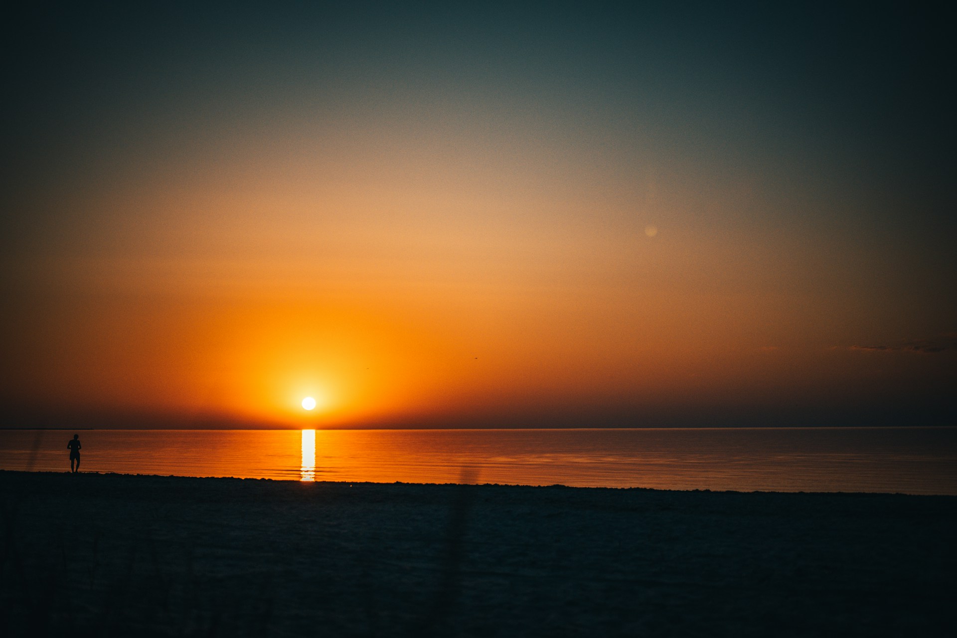 Jūrmala Baltic beach at sunset in Jūrmala