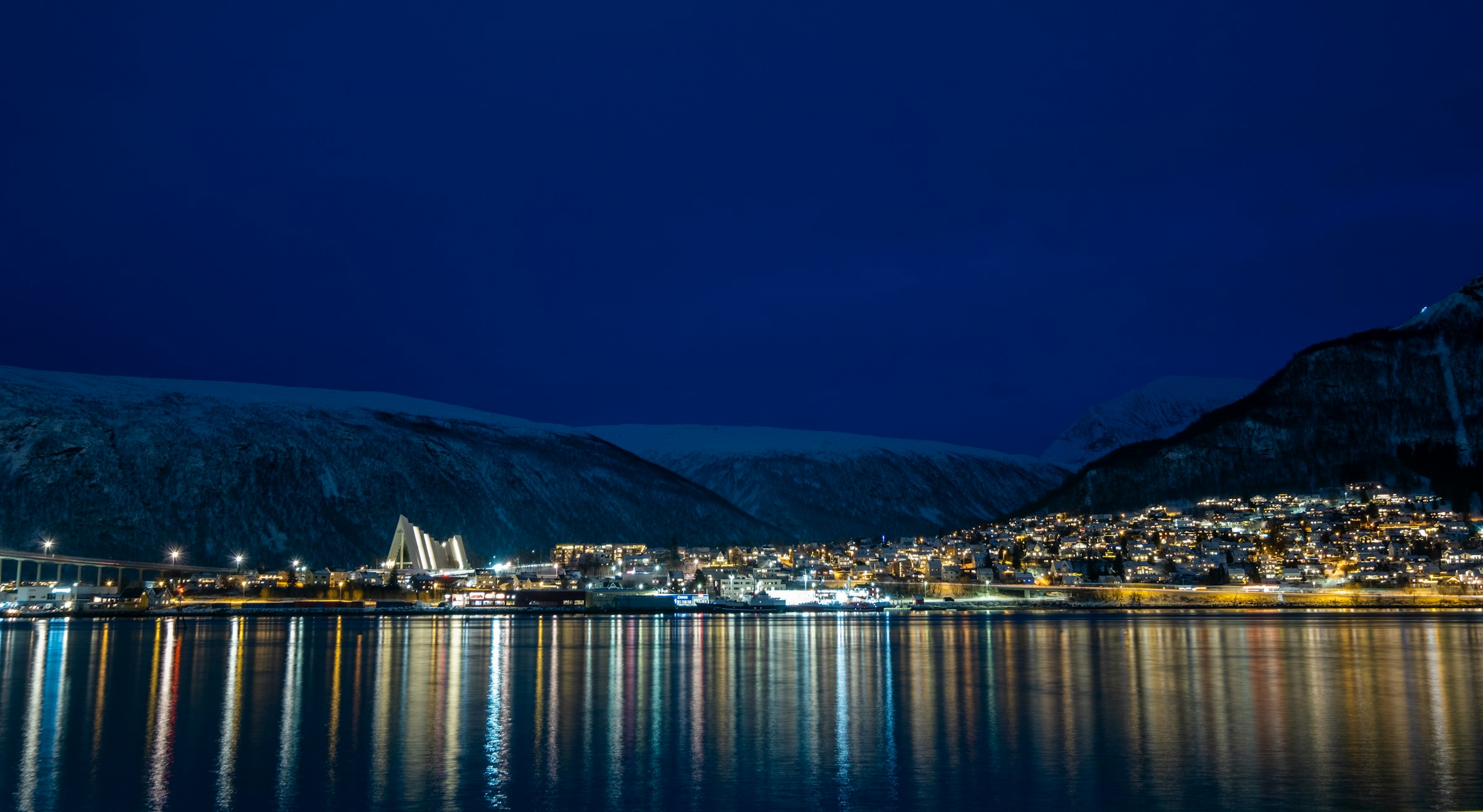 Tromsø Arctic Cathedral across the water in Tromsø