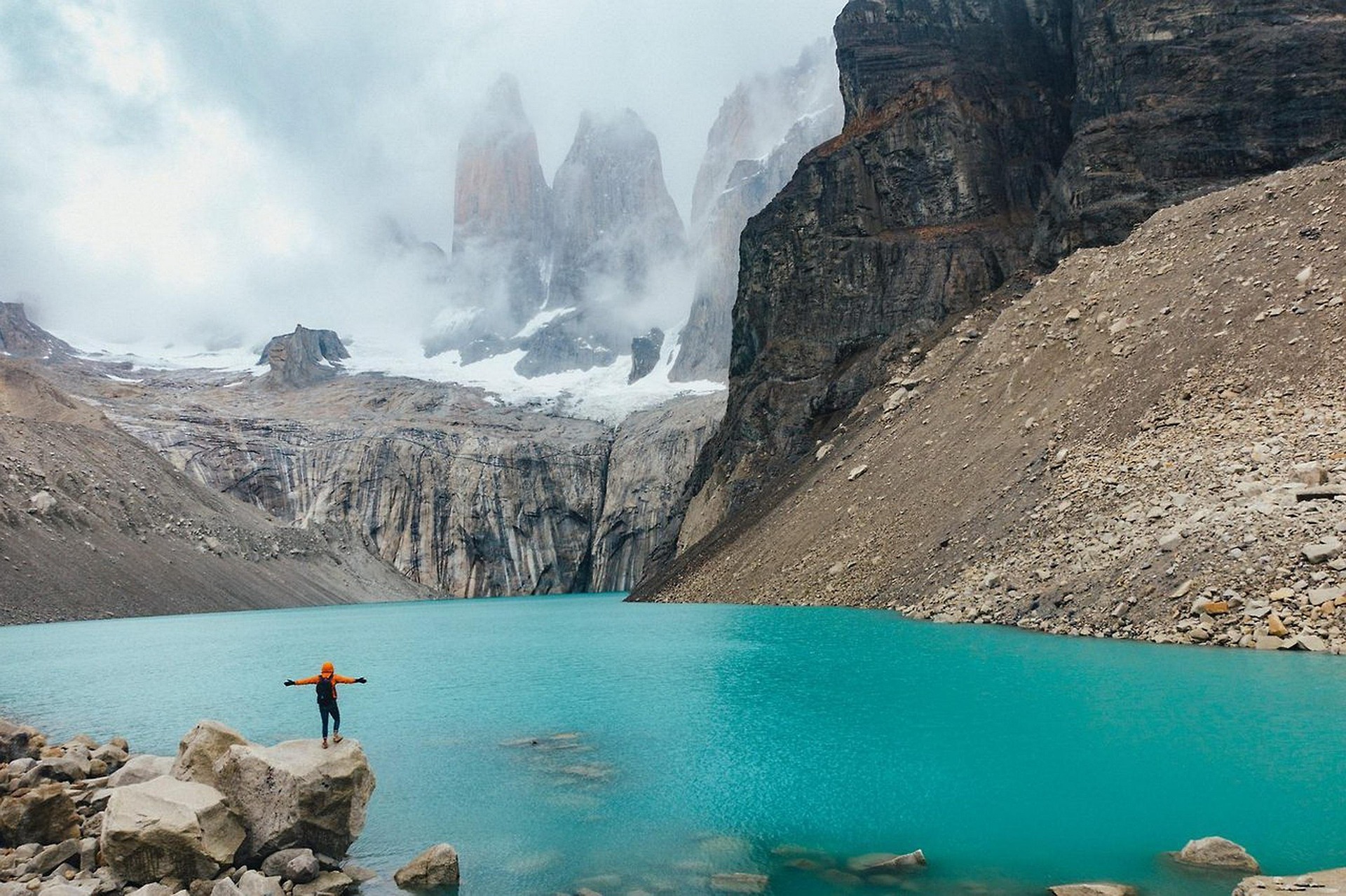 Torres del Paine Torres del Paine mountains and lake