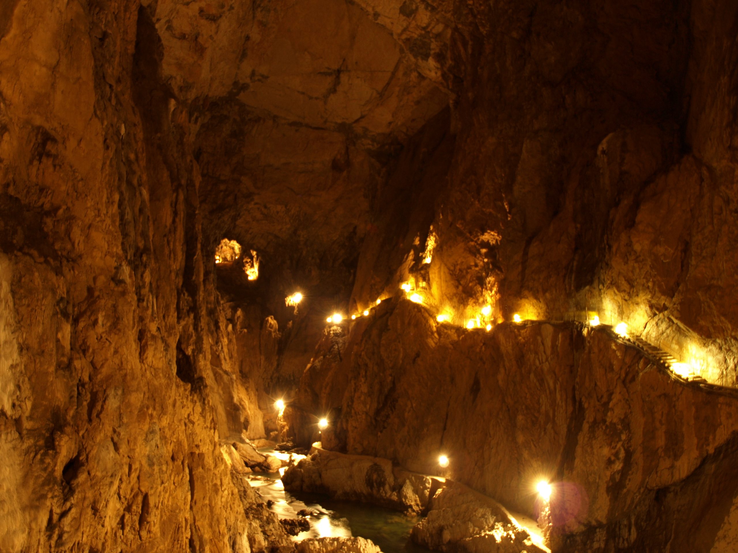 Škocjan Caves Underground canyon and Reka River in Škocjan Caves