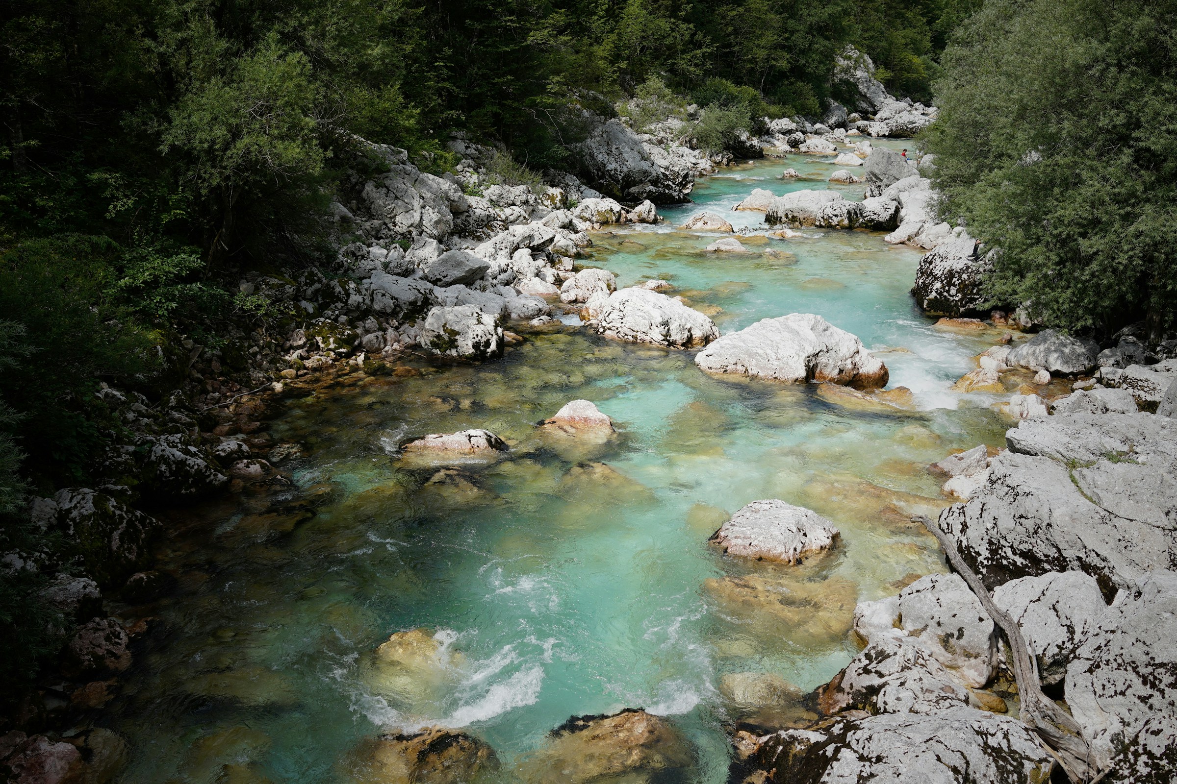Soča Valley Turquoise Soča River in Soča Valley