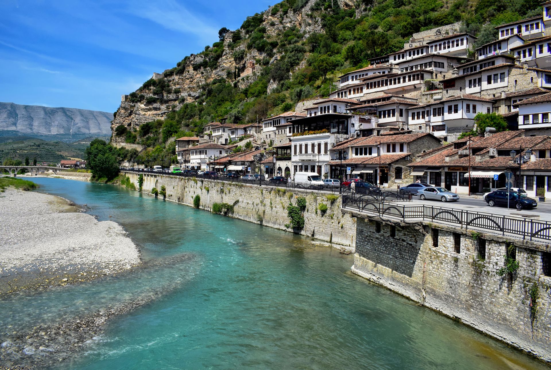 Berat Mangalem / Osum River / Gorica Bridge area in Berat