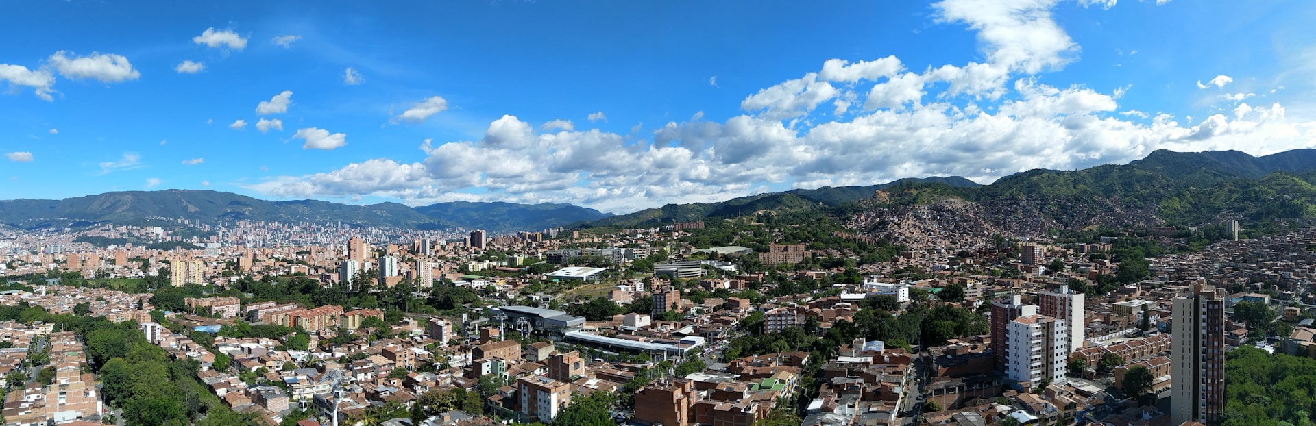 Colombia Medellín and the surrounding Aburrá Valley mountains in Colombia