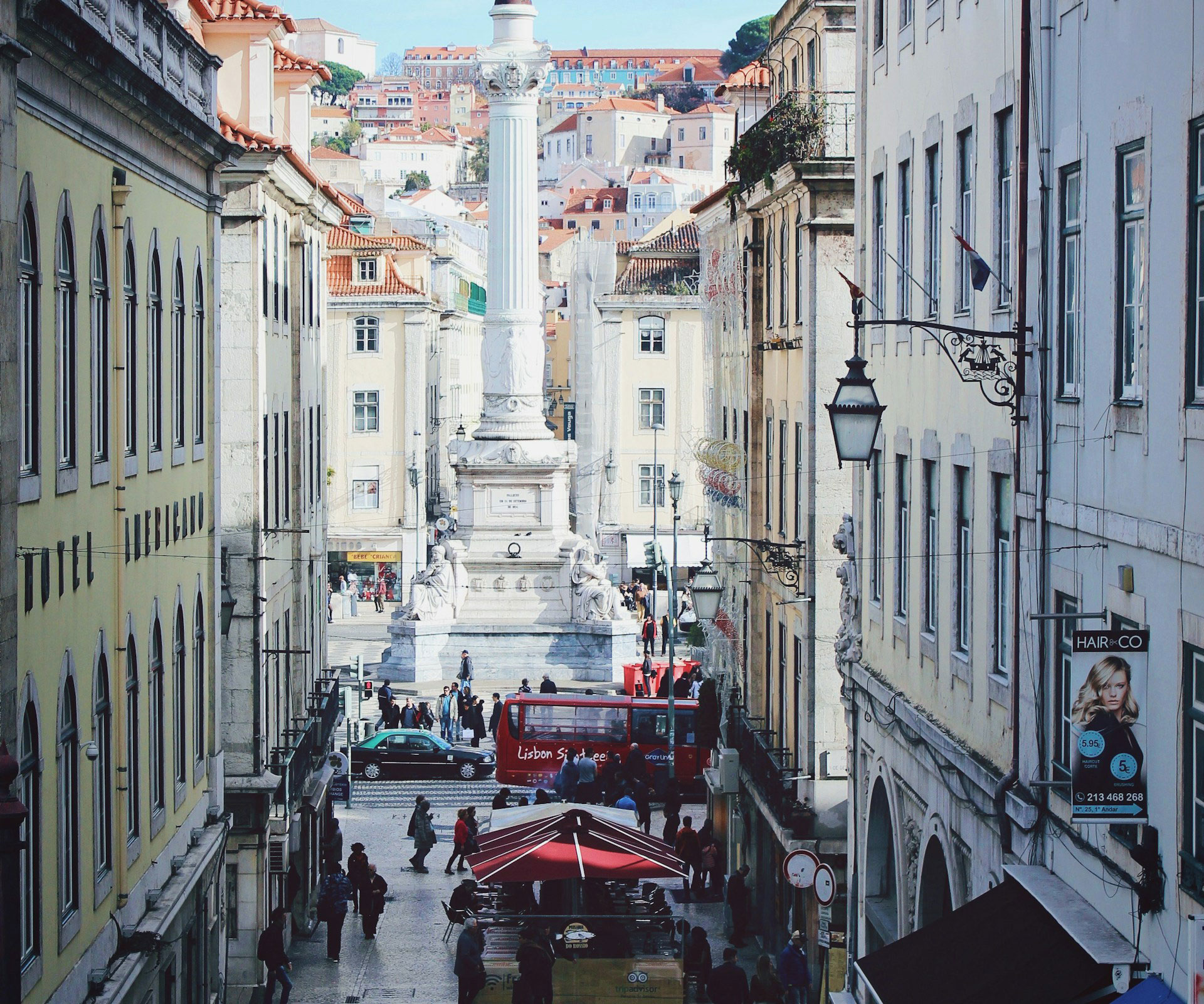 Portugal central Lisbon streetscape and architecture in Portugal