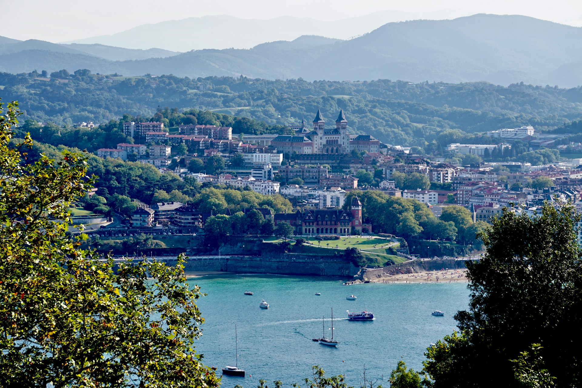 San Sebastián La Concha Bay from Monte Urgull in San Sebastián