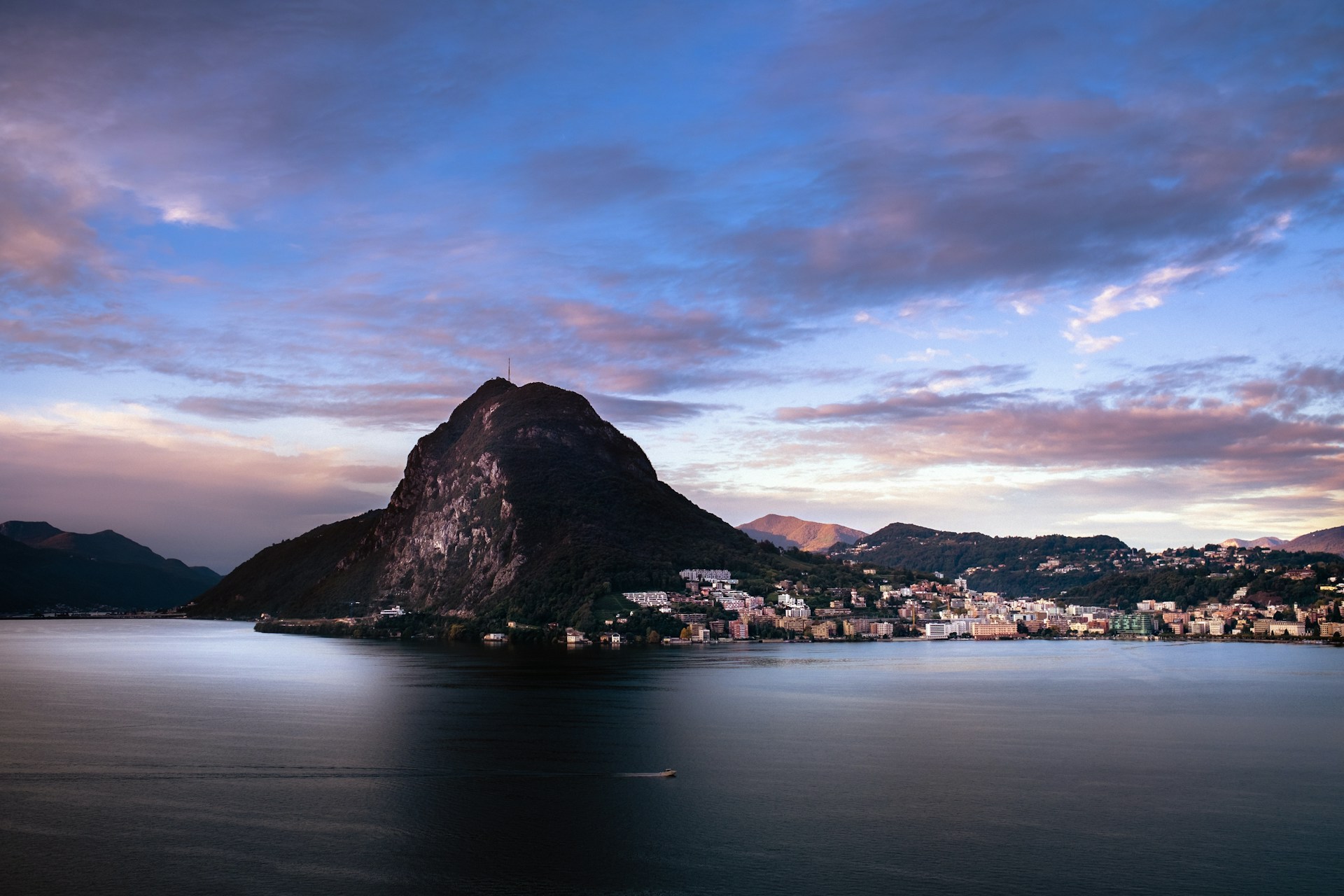 Lake Lugano and Monte San Salvatore
