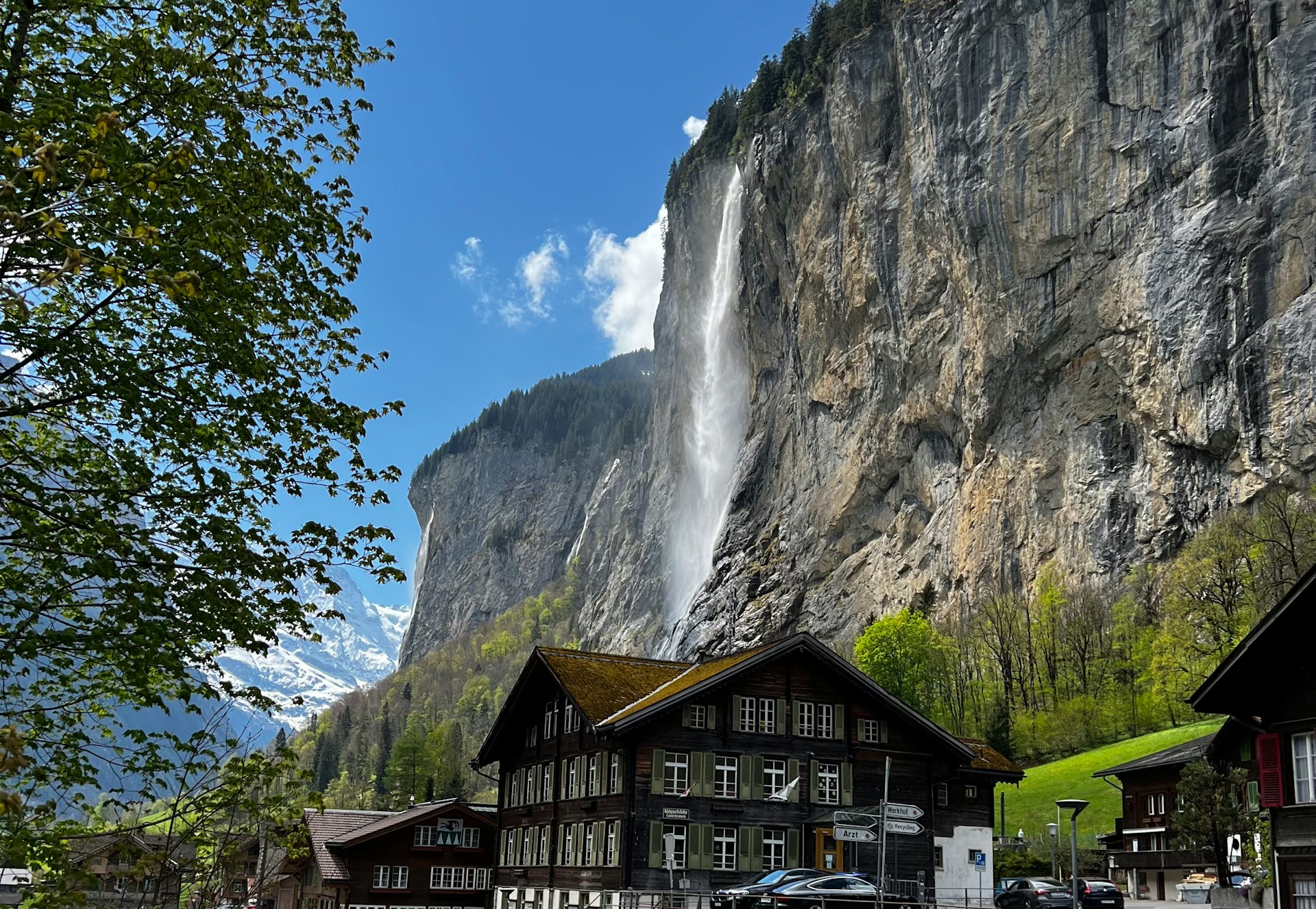 Staubbach Falls and Lauterbrunnen in The Bernese Oberland