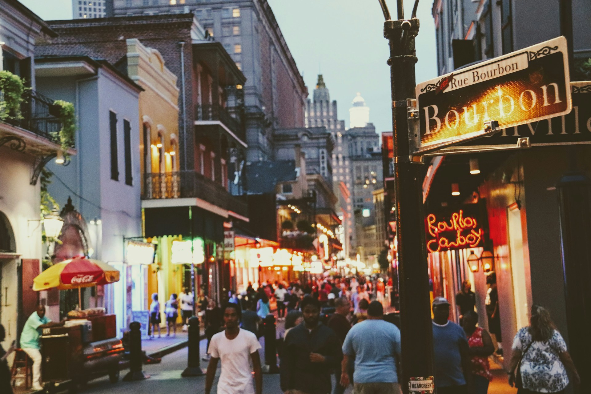 Bourbon Street, French Quarter in New Orleans, Louisiana