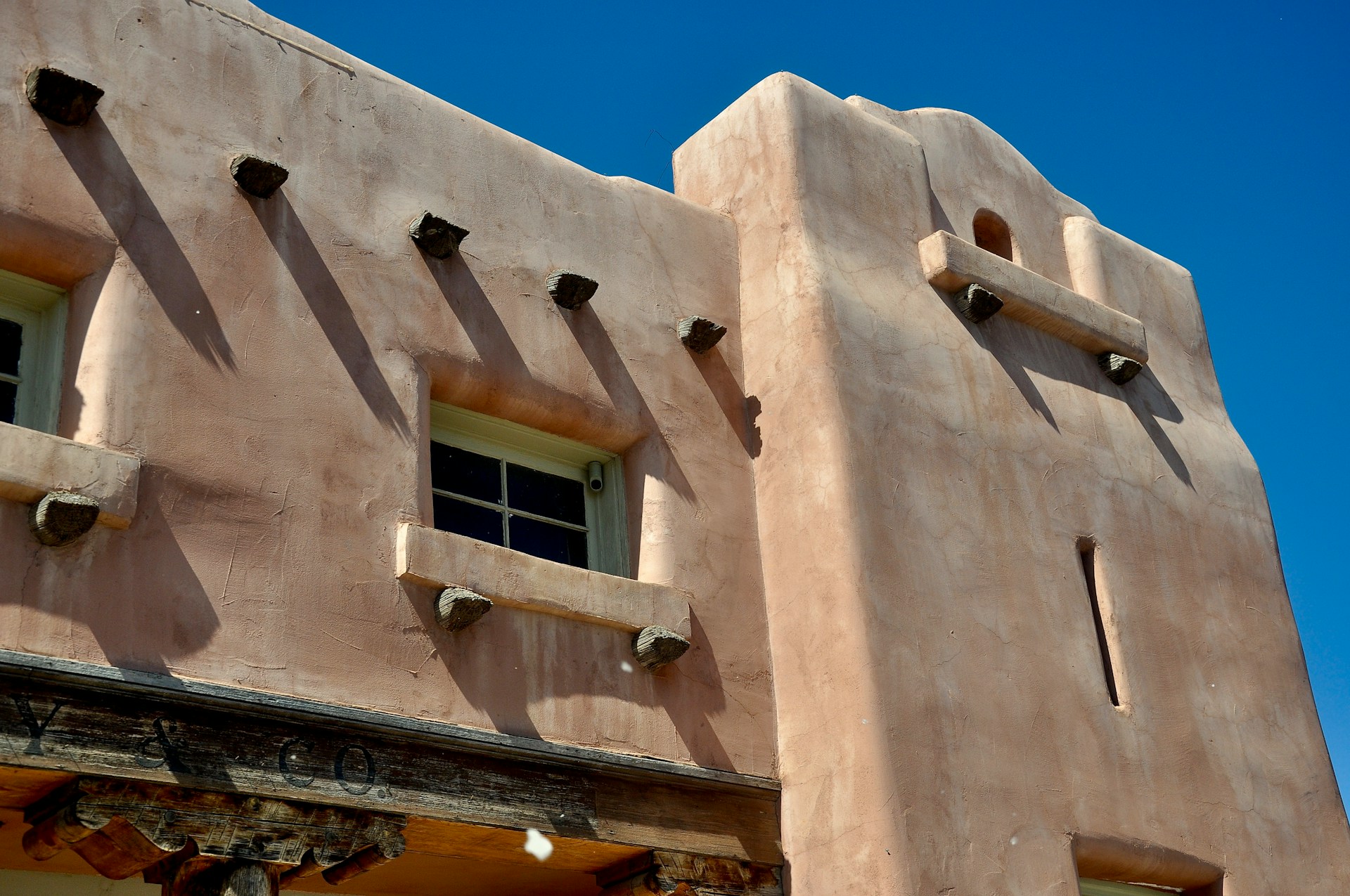 Traditional Santa Fe adobe architecture