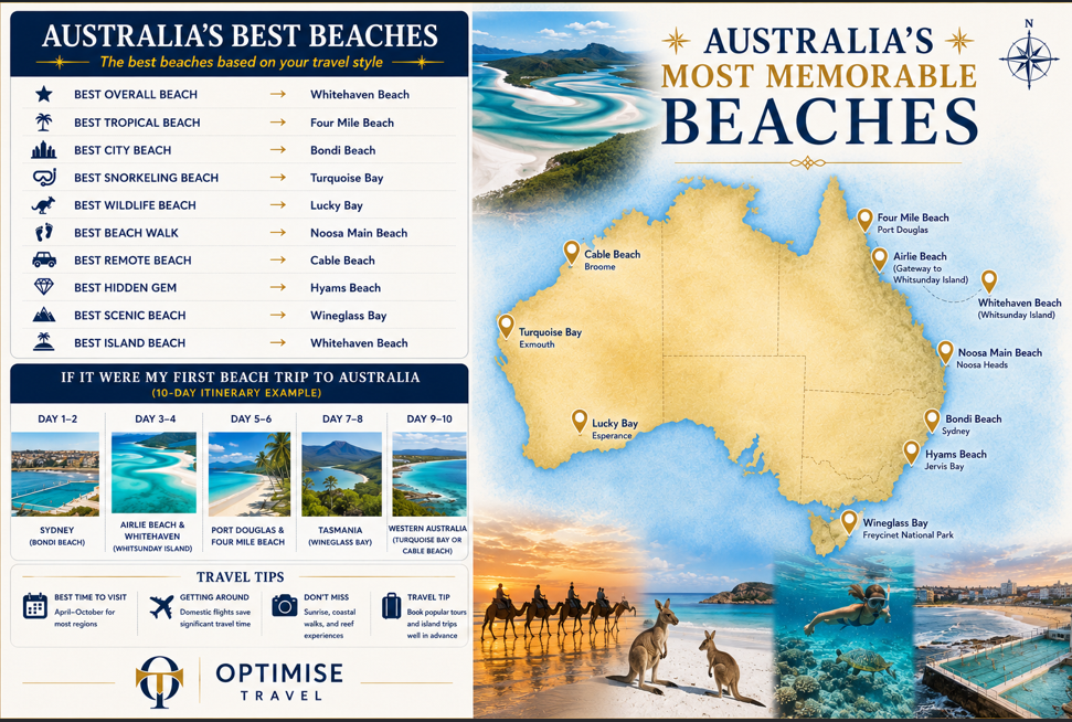 Choosing your Australia beach vacation based on your interests, including snorkeling, wildlife, remoteness
