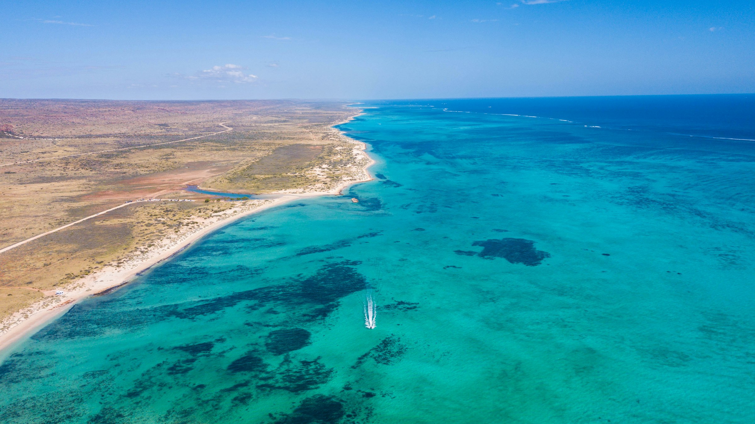 aerial view of Ningaloo Reef
