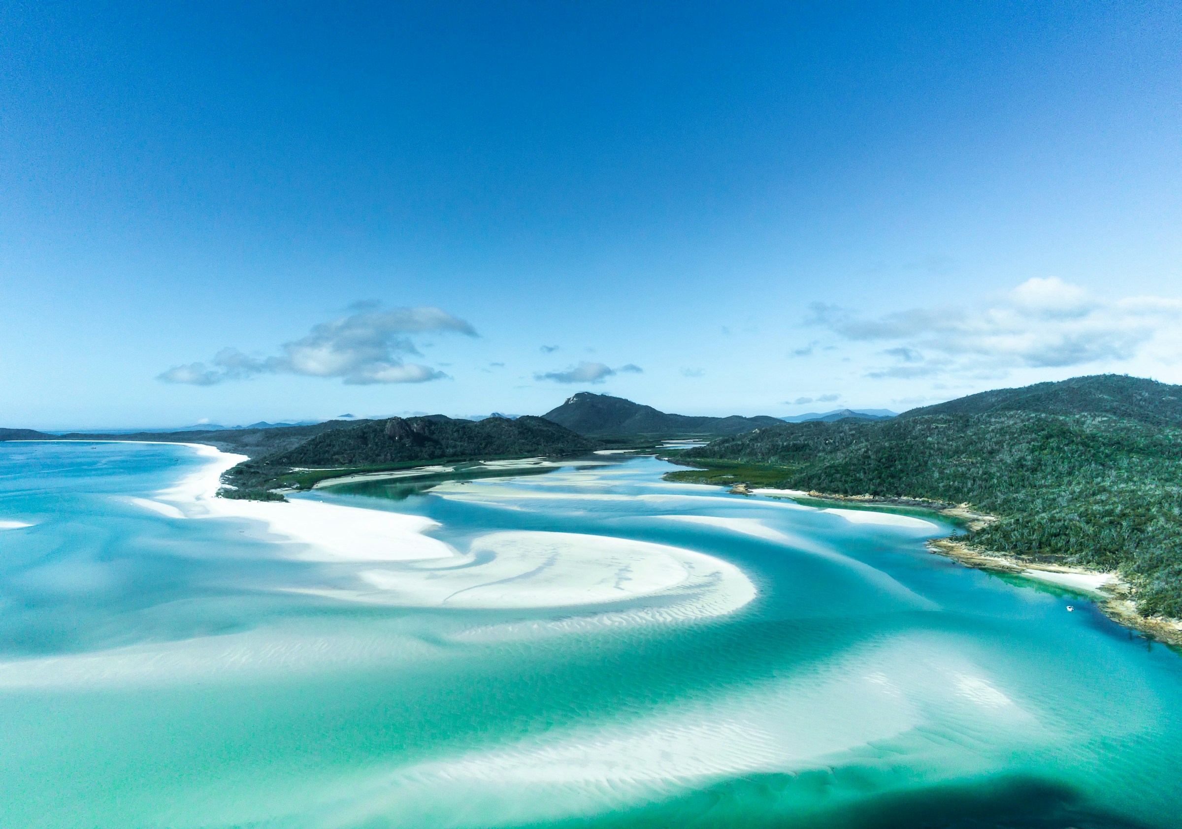 aerial view of Whitsunday Islands