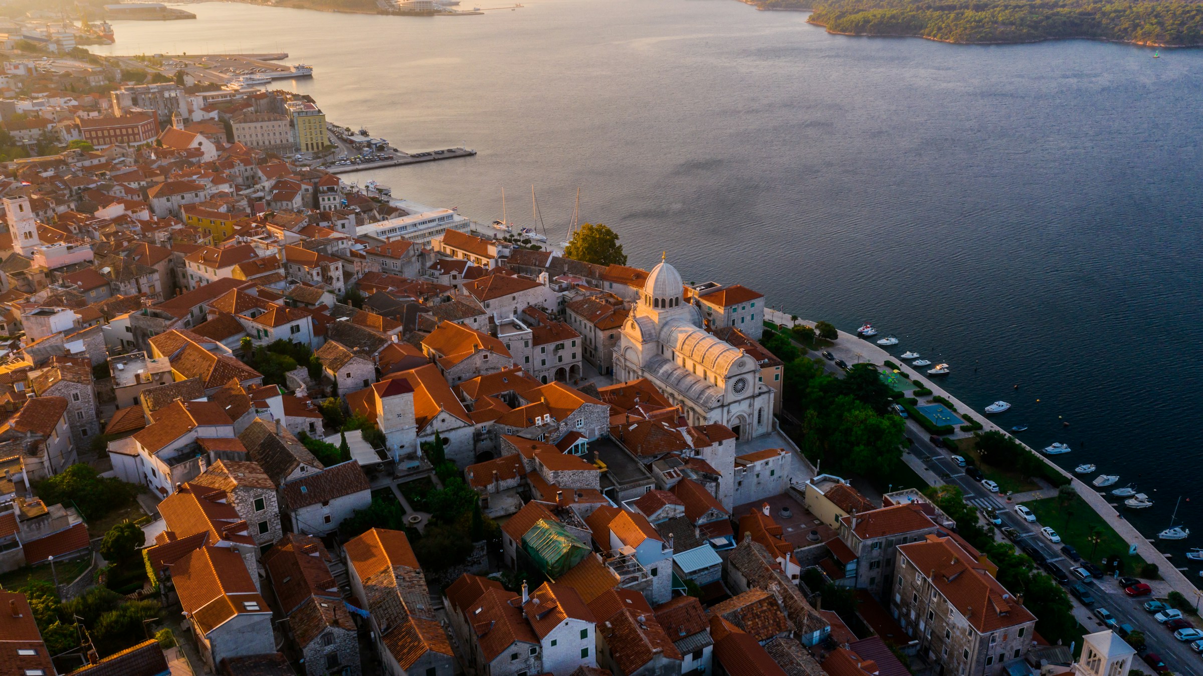 aerial view of Šibenik