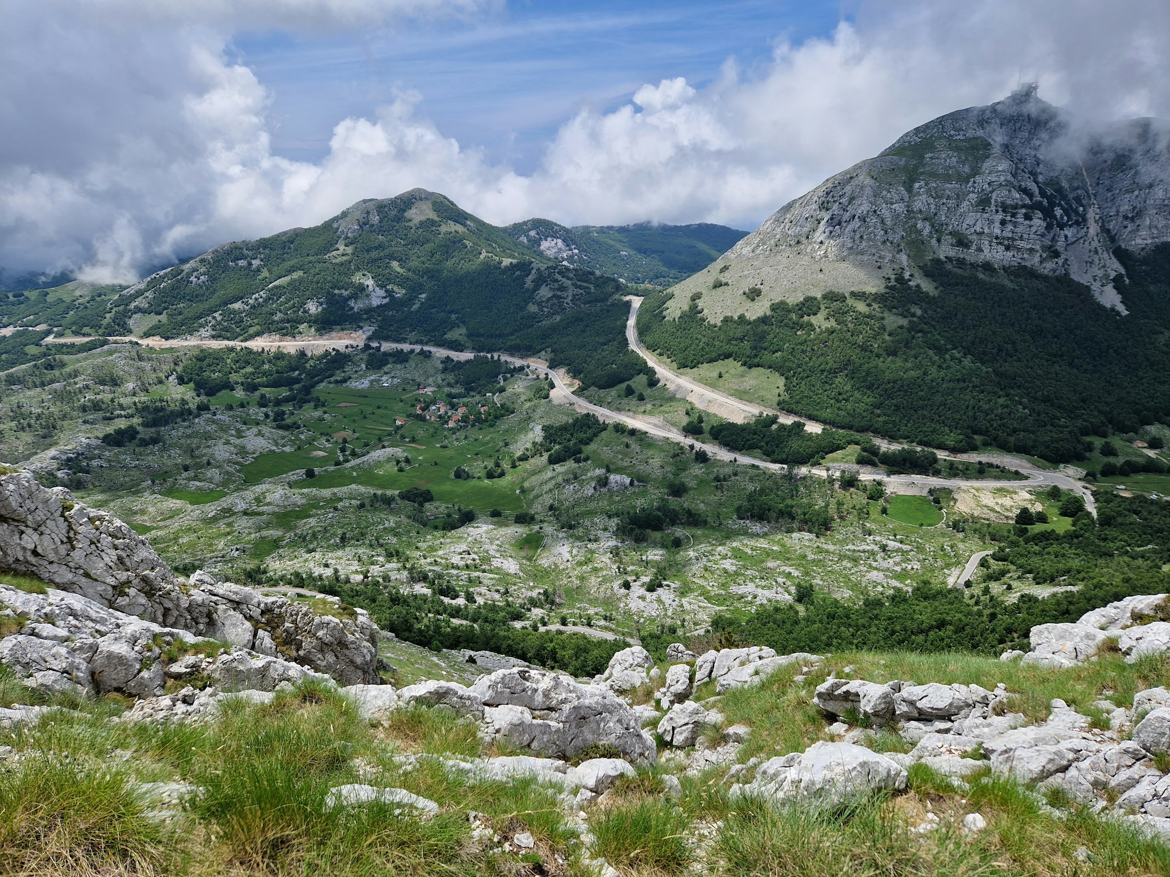 black mountains of Lovćen National Park