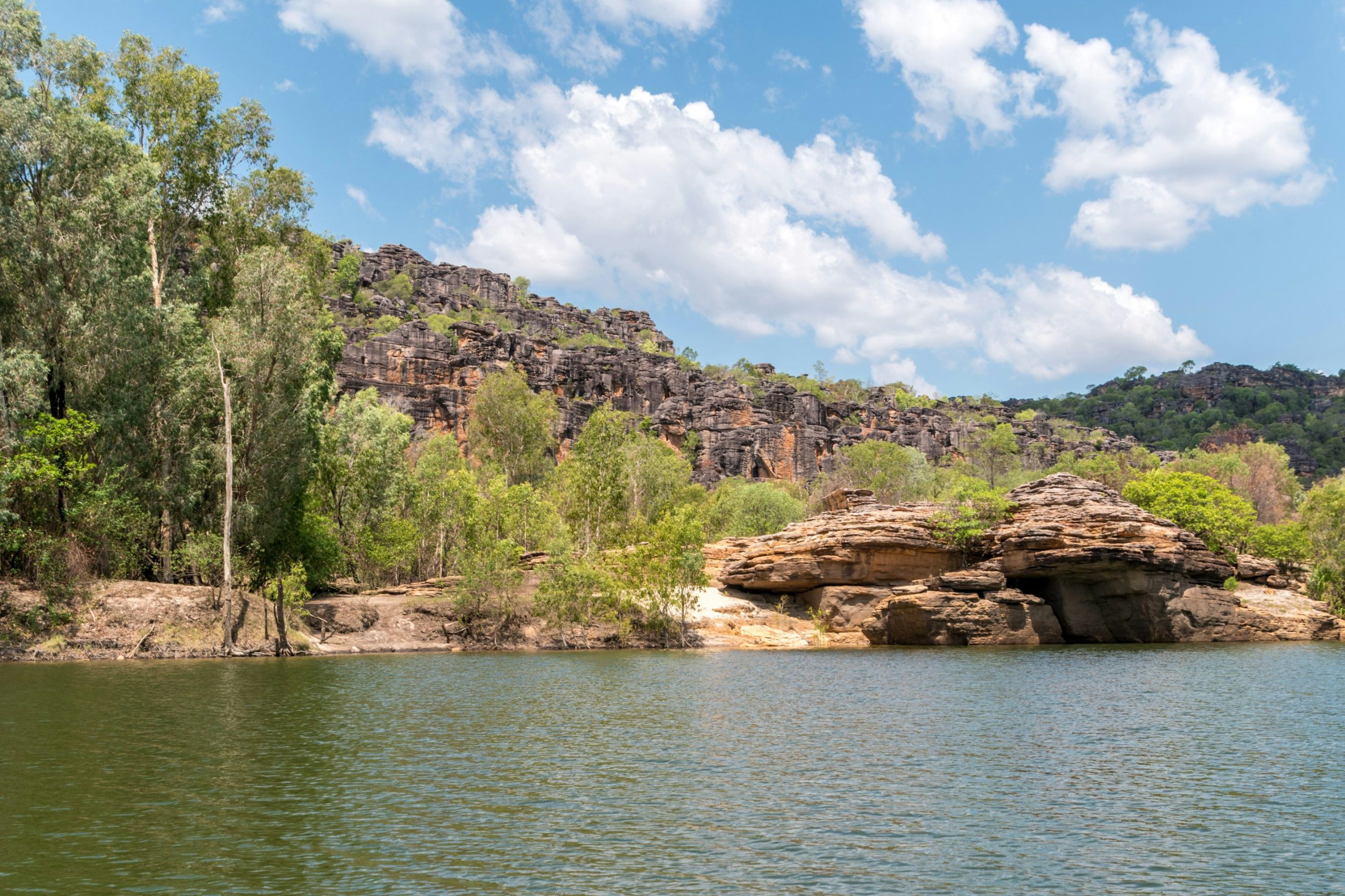 Brown rock formation in Kakadu