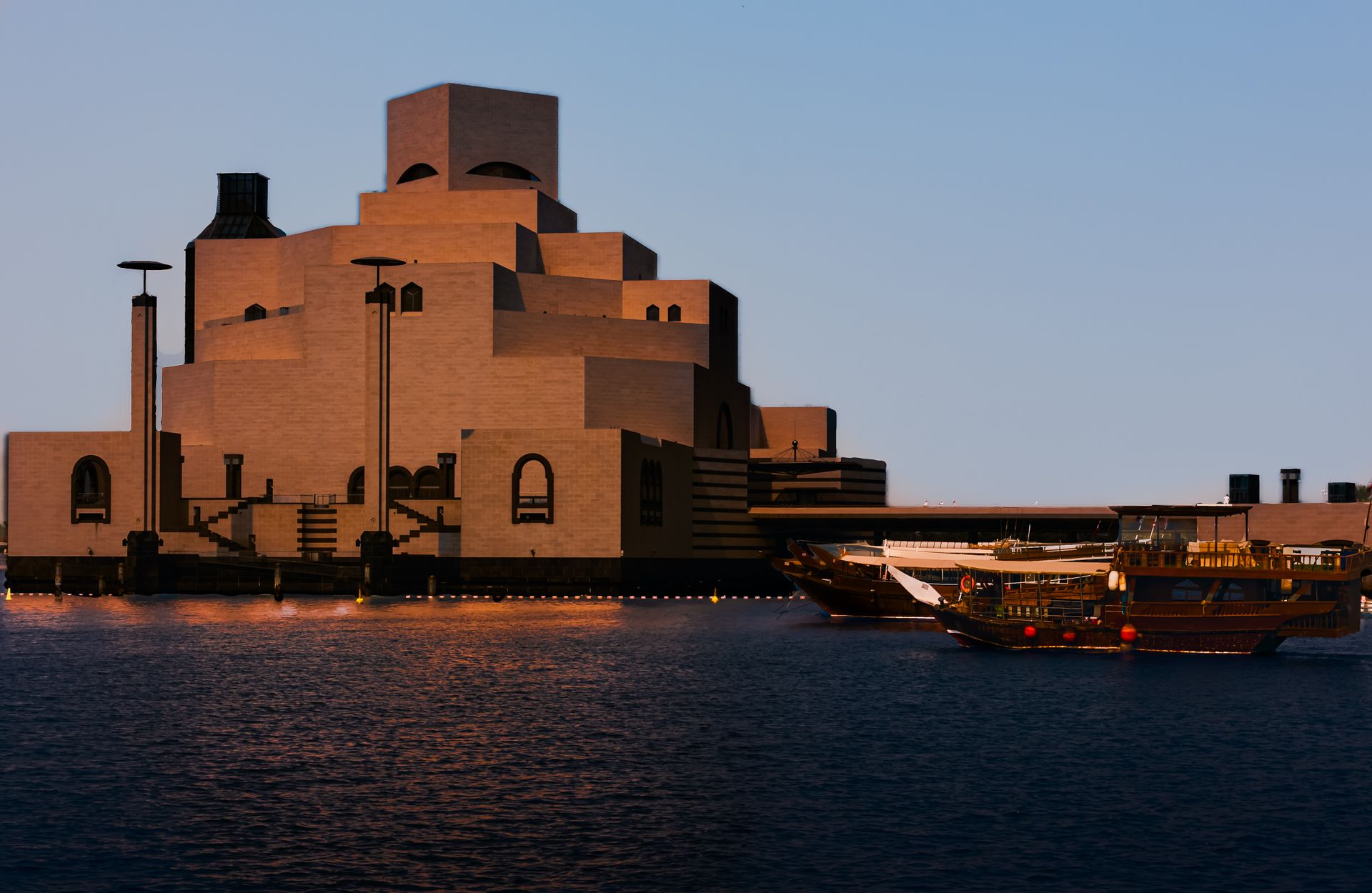 Doha's Museum of Islamic Art at golden hour