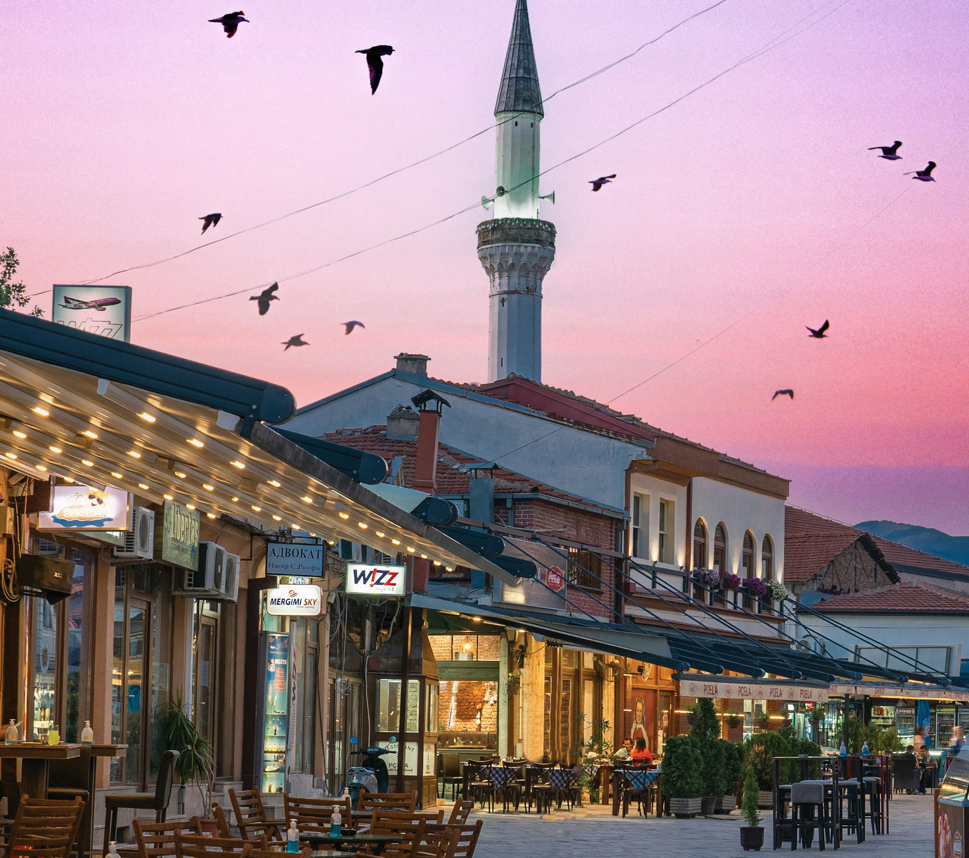 Ottoman Old Bazaar at sunset