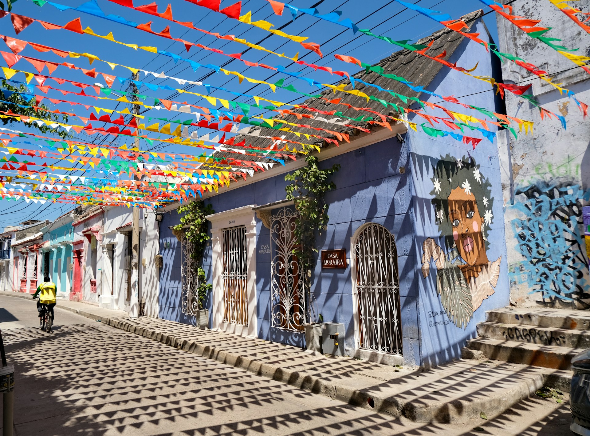 South America colourful street scene